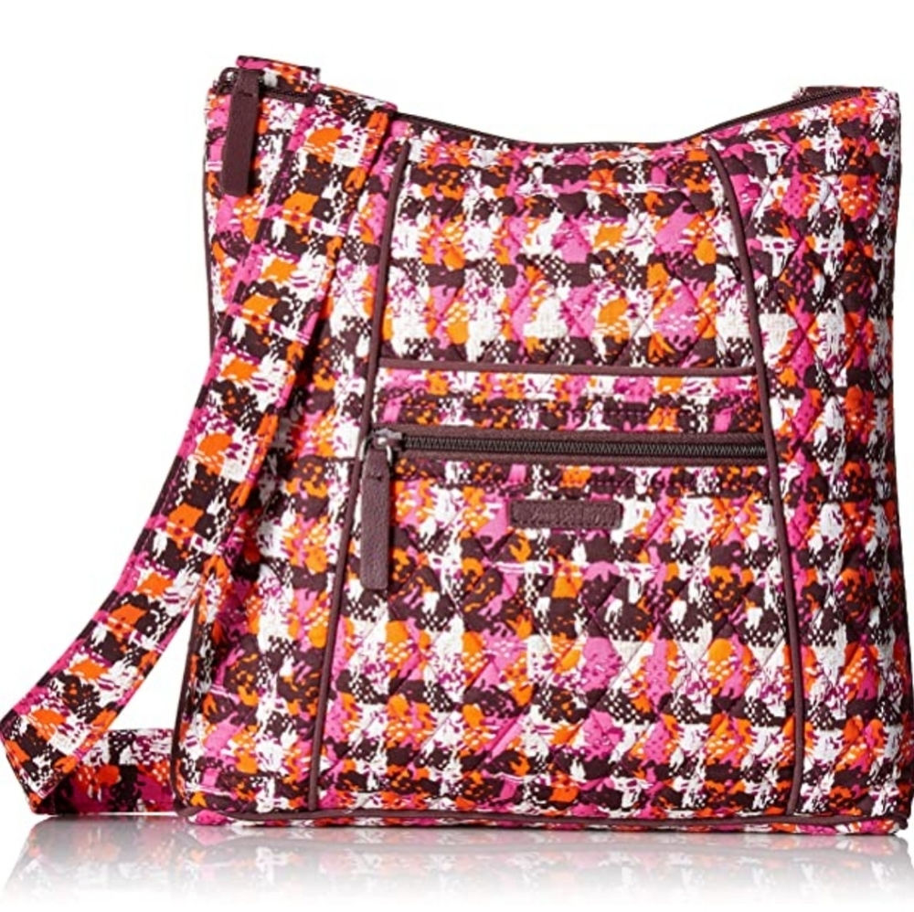 Vera Bradley Cotton Hipster Crossbody Purse in Houndstooth Tweed